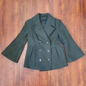 Banana republic forest green wool coat